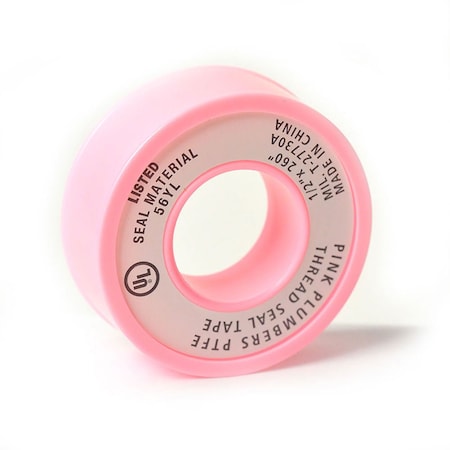 Thrifco Plumbing 1/2 Inch X 260 Inch Pink High Density Plumbers Thread Sealing T 6311107